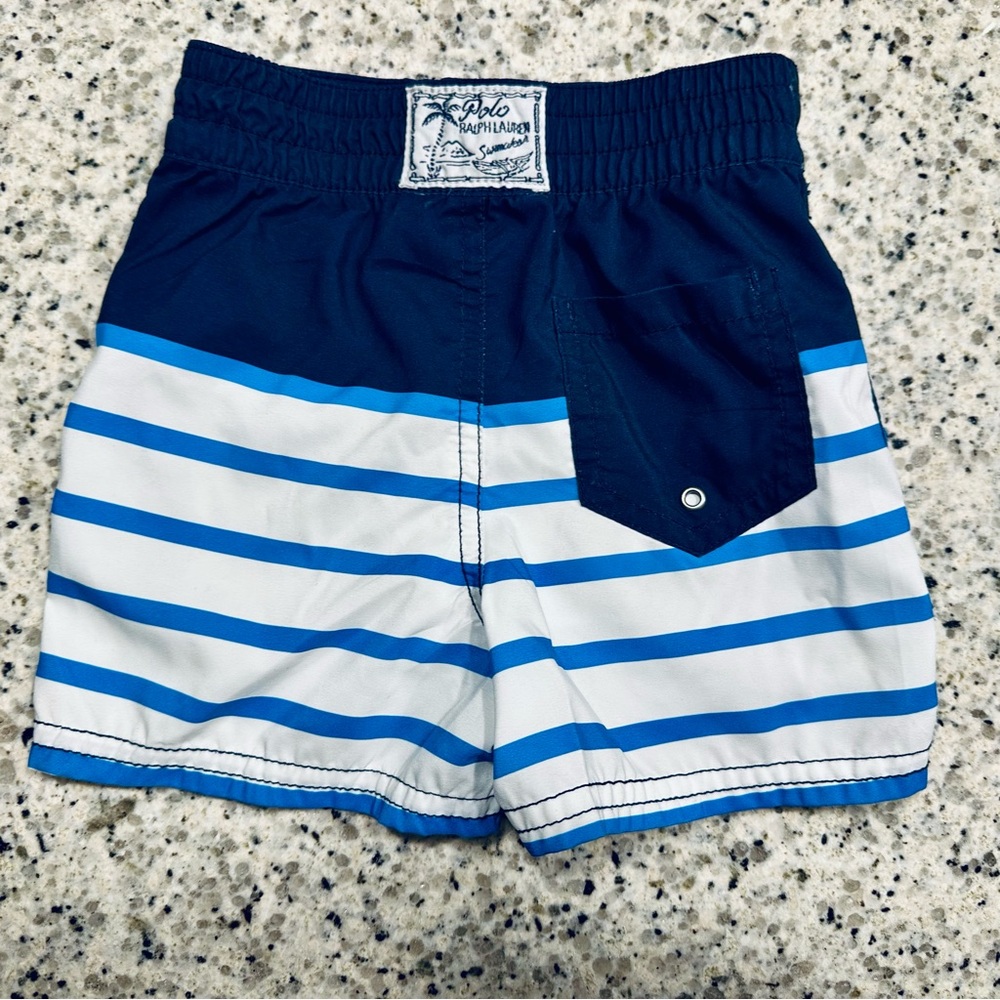 X 2 LIKE NEW/EUC Ralph Lauren Toddler Swim Trunks- Size 12 Months - Picture 4 of 13